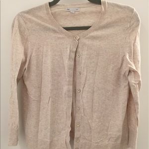 Oatmeal colored casual cardigan